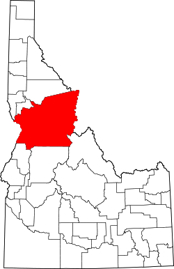 Map of Idaho highlighting Idaho County.svg