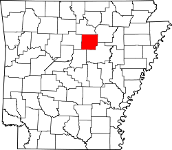 Map of Arkansas highlighting Cleburne County.svg