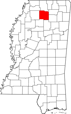 Map of Mississippi highlighting Lafayette County.svg