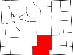 Map of Wyoming highlighting Carbon County.svg