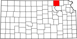 Map of Kansas highlighting Marshall County.svg