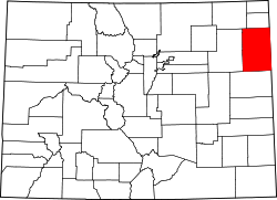 Map of Colorado highlighting Yuma County.svg