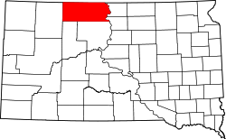 Map of South Dakota highlighting Corson County.svg