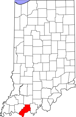 Map of Indiana highlighting Spencer County.svg