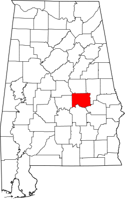 Map of Alabama highlighting Elmore County.svg