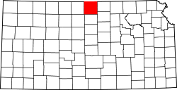 Map of Kansas highlighting Jewell County.svg