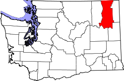 Map of Washington highlighting Stevens County.svg
