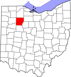 Map of Ohio highlighting Hancock County.svg