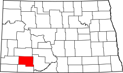 Map of North Dakota highlighting Hettinger County.svg