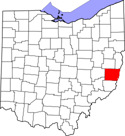 Map of Ohio highlighting Belmont County.svg
