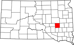 Map of South Dakota highlighting Sanborn County.svg