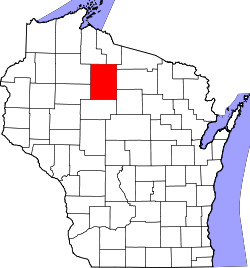 Map of Wisconsin highlighting Price County.svg