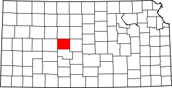Map of Kansas highlighting Rush County.svg