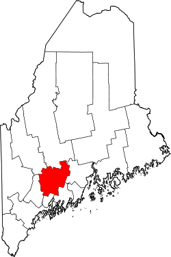 Map of Maine highlighting Kennebec County.svg