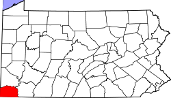 Map of Pennsylvania highlighting Greene County.svg