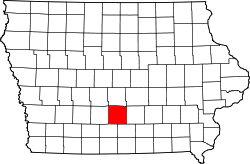 Map of Iowa highlighting Warren County.svg