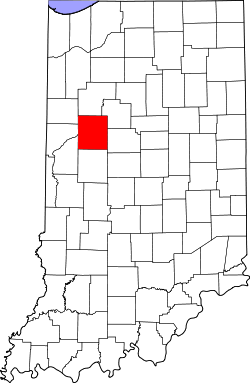 Map of Indiana highlighting Tippecanoe County.svg