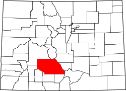 Map of Colorado highlighting Saguache County.svg