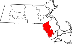 Map of Massachusetts highlighting Bristol County.svg