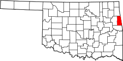 Map of Oklahoma highlighting Adair County.svg