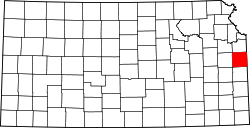 Map of Kansas highlighting Miami County.svg