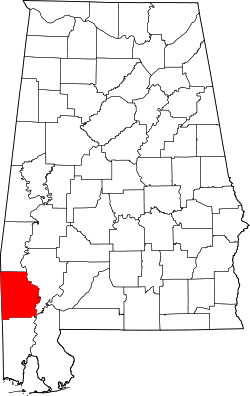 Map of Alabama highlighting Washington County.svg