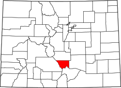 Map of Colorado highlighting Custer County.svg