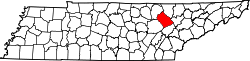 Map of Tennessee highlighting Morgan County.svg