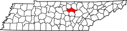 Map of Tennessee highlighting Putnam County.svg