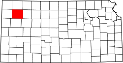 Map of Kansas highlighting Thomas County.svg