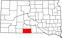 Map of South Dakota highlighting Todd County.svg