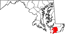 Map of Maryland highlighting Somerset County.svg