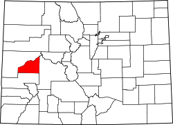 Map of Colorado highlighting Delta County.svg