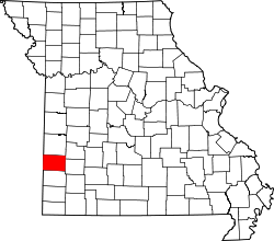 Map of Missouri highlighting Barton County.svg