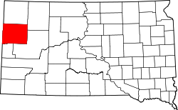 Map of South Dakota highlighting Butte County.svg