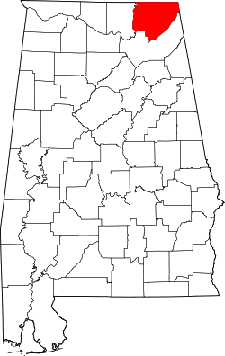 Map of Alabama highlighting Jackson County.svg