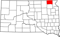 Map of South Dakota highlighting Marshall County.svg
