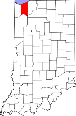 Map of Indiana highlighting Porter County.svg