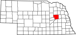 Map of Nebraska highlighting Platte County.svg