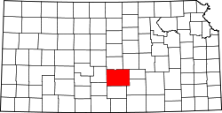 Map of Kansas highlighting Reno County.svg