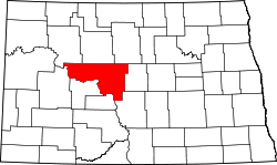 Map of North Dakota highlighting McLean County.svg
