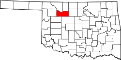 Map of Oklahoma highlighting Major County.svg