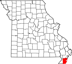 Map of Missouri highlighting Pemiscot County.svg
