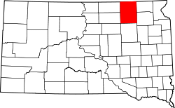 Map of South Dakota highlighting Brown County.svg