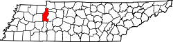 Map of Tennessee highlighting Benton County.svg