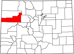 Map of Colorado highlighting Garfield County.svg