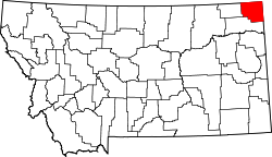 Map of Montana highlighting Sheridan County.svg