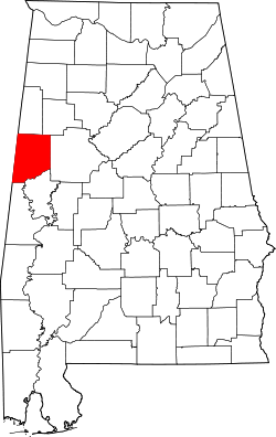 Map of Alabama highlighting Pickens County.svg