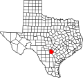 Map of Texas highlighting Bexar County.svg