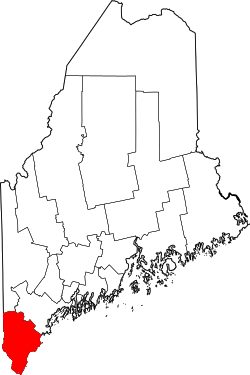 Map of Maine highlighting York County.svg